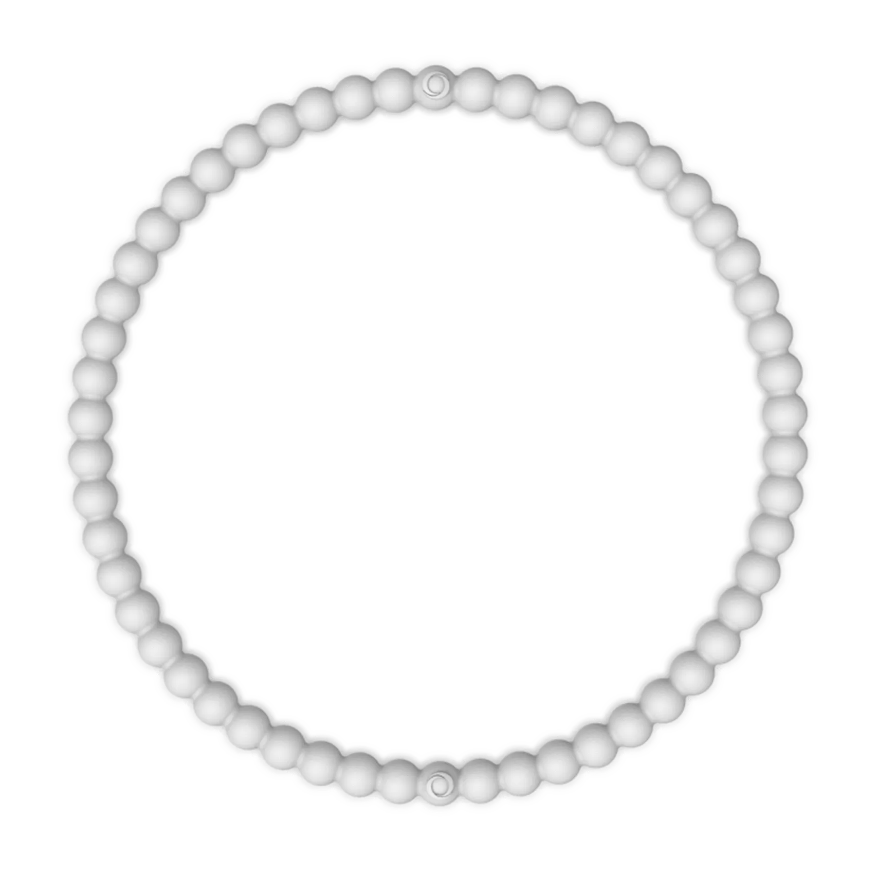 Beaded Stackable Silicone Bracelet - Misty Grey