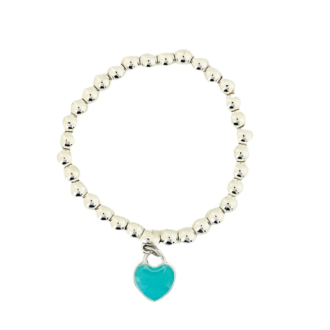 Betty Bead Bracelet | Turquoise Heart