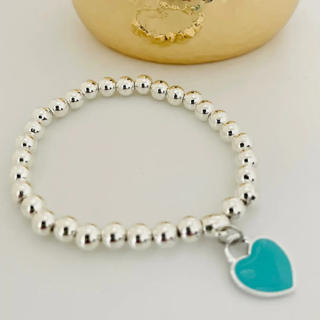 Betty Bead Bracelet | Turquoise Heart