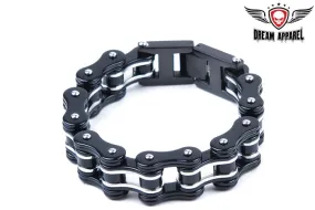 Black Stainless Steel Motorcycle Chain Bracelet