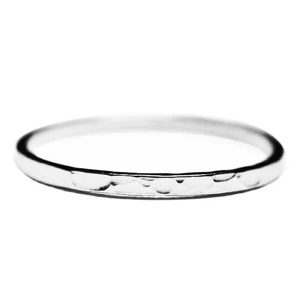 Blackened Sterling Silver Thin Band Ring