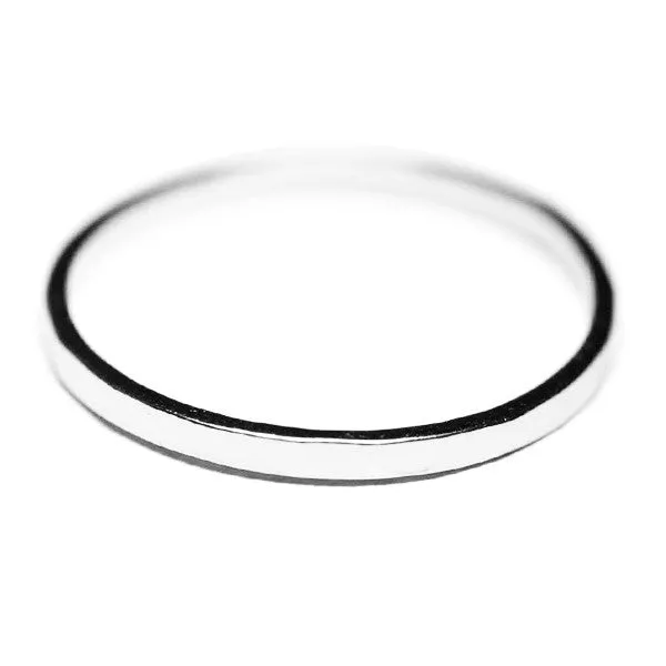 Blackened Sterling Silver Thin Band Ring