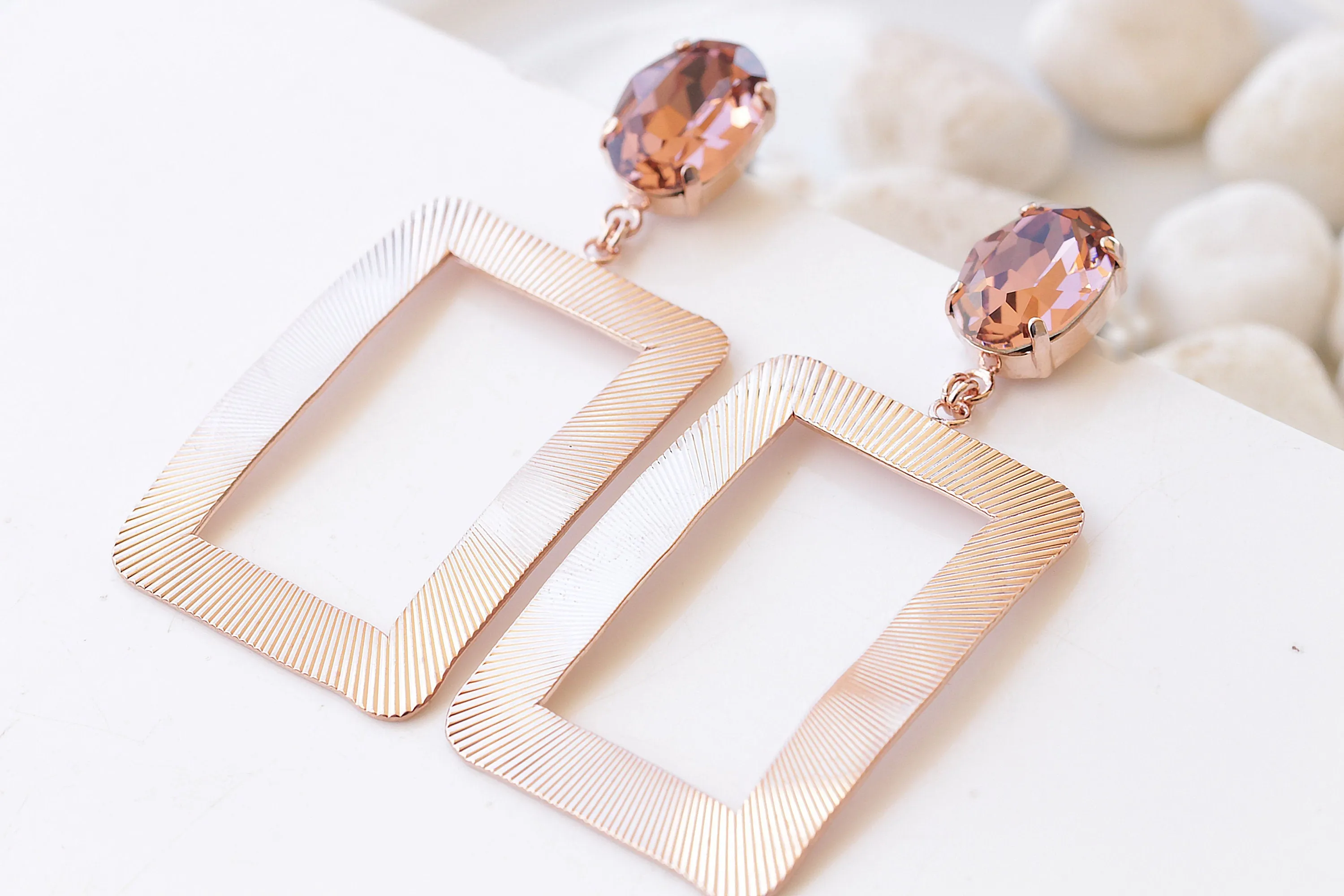 BLUSH STATEMENT EARRINGS