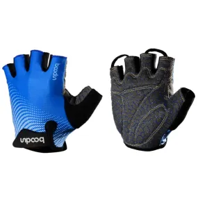 BOODUN 1096 Non-slip Wear-resistant Breathable Fitness Sports Silicone Gloves, Size:M(Blue)