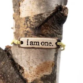 Bracelet - "i am one" MudLove Solid Yellow