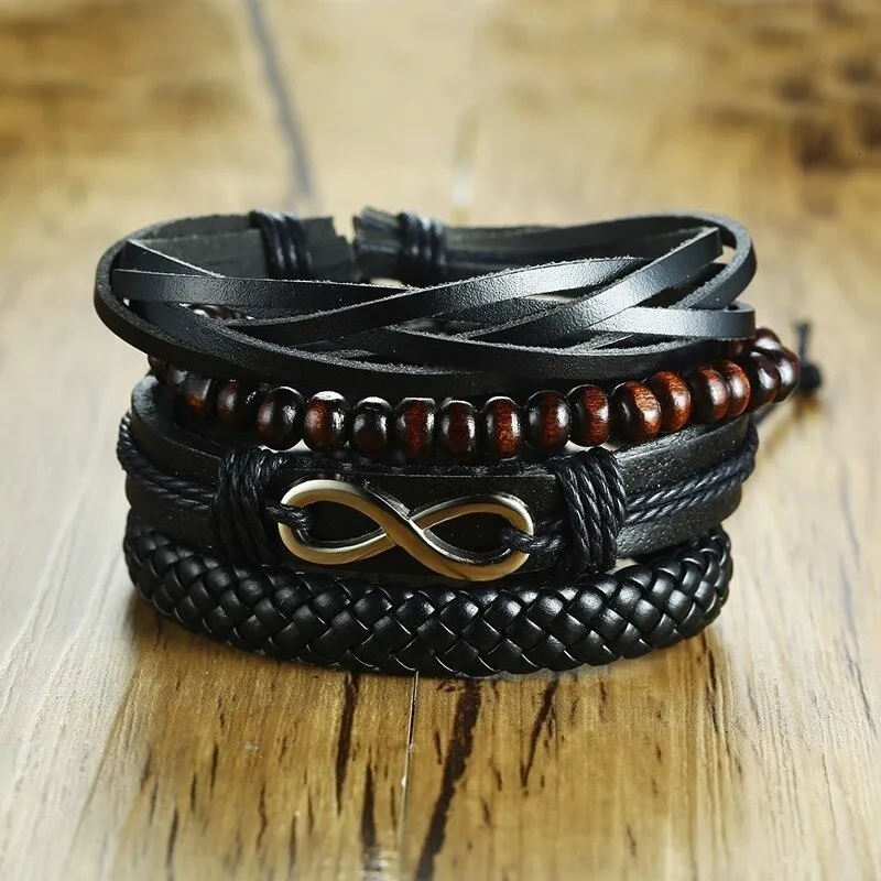 Braided Wrap Leather Vintage Tree of Life Bracelet