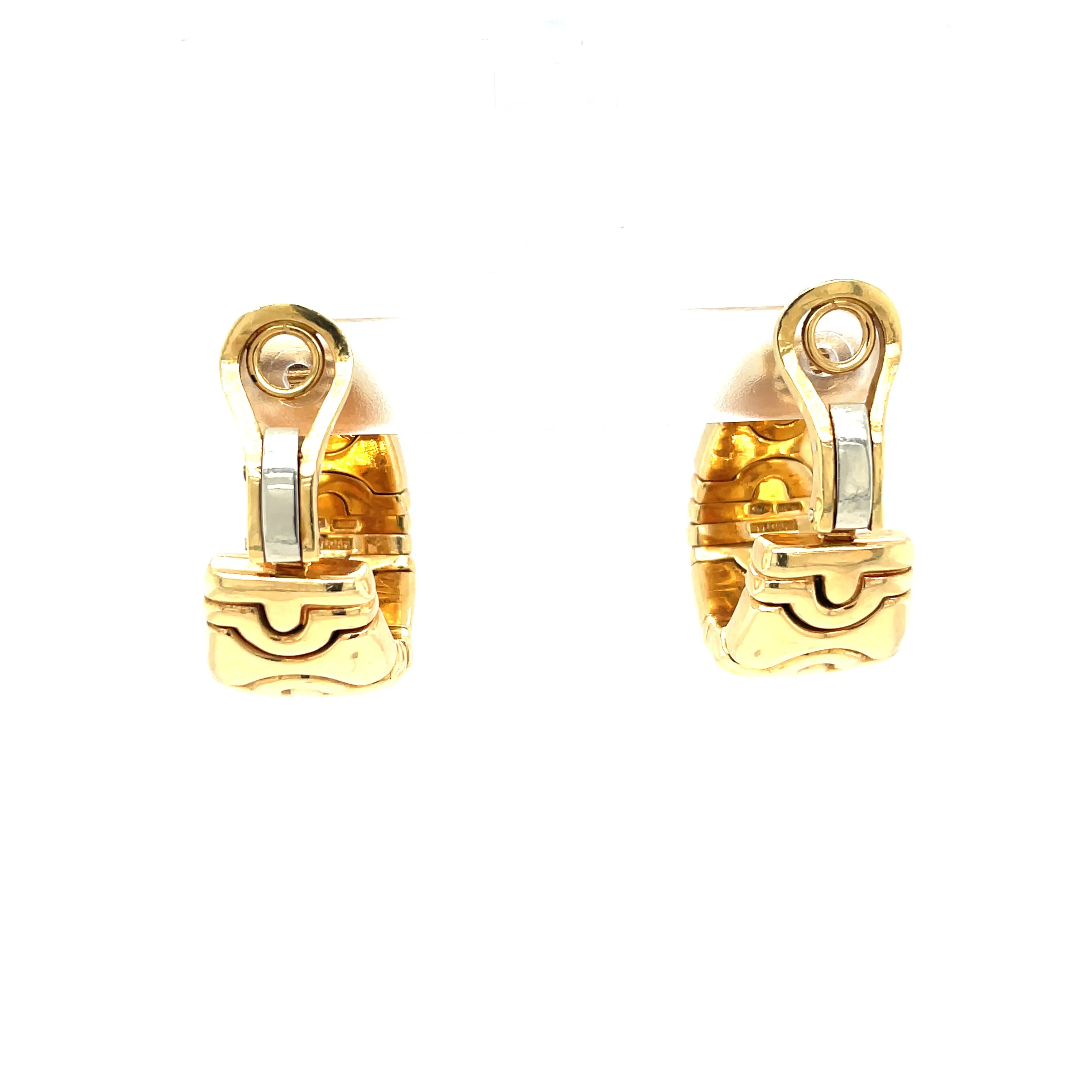 Bulgari Parentesi Diamond Gold Earrings