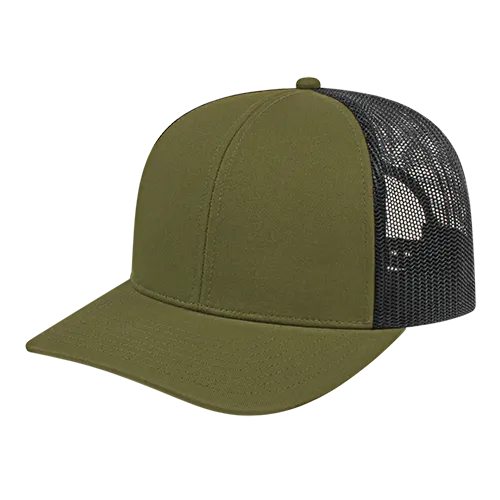 Cap America Custom Embroidered Hat with Logo - Poly/Cotton Mesh Back Cap i3038