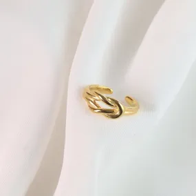 Carlita | Gold Plated Adjustable Ring