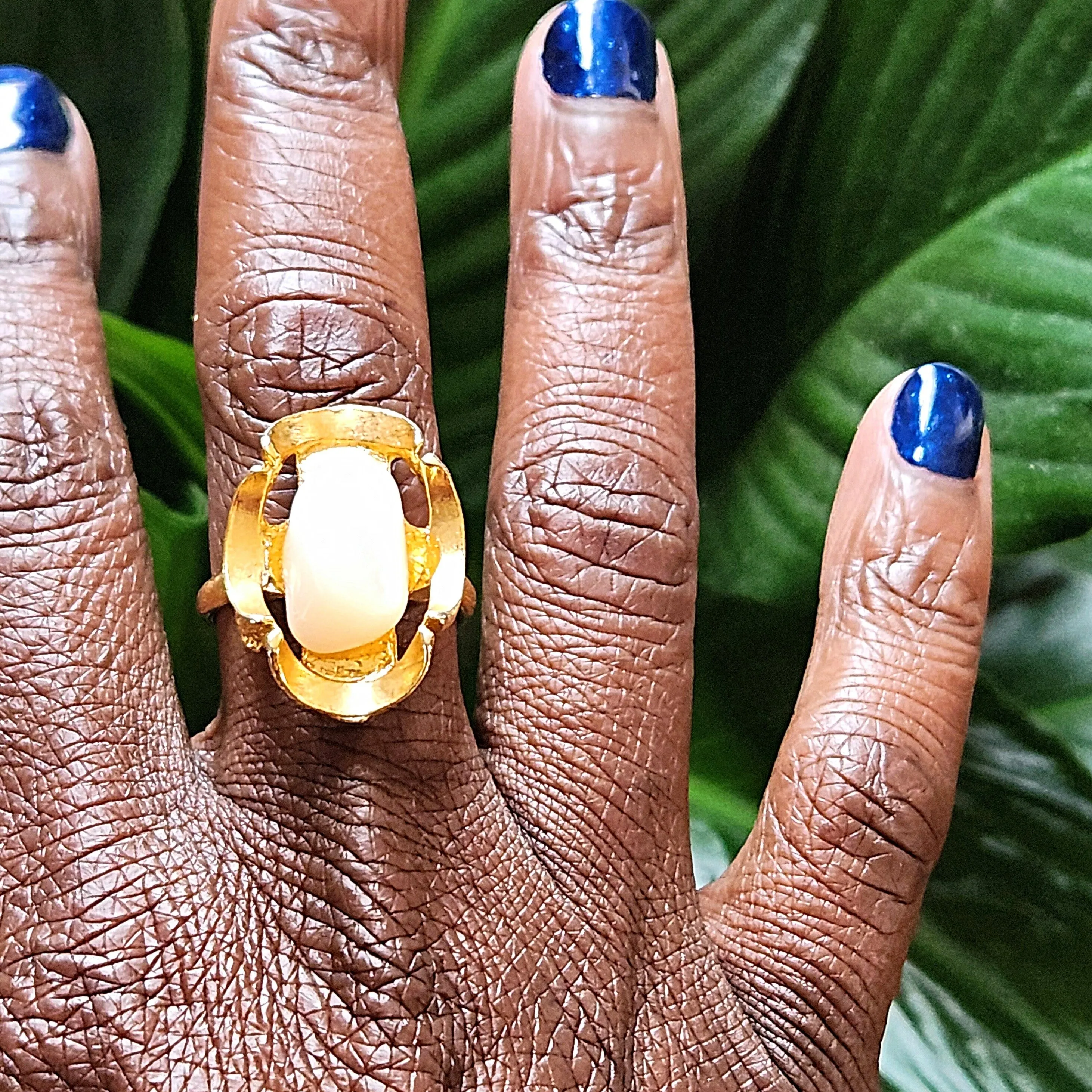 Carnelian White Ring