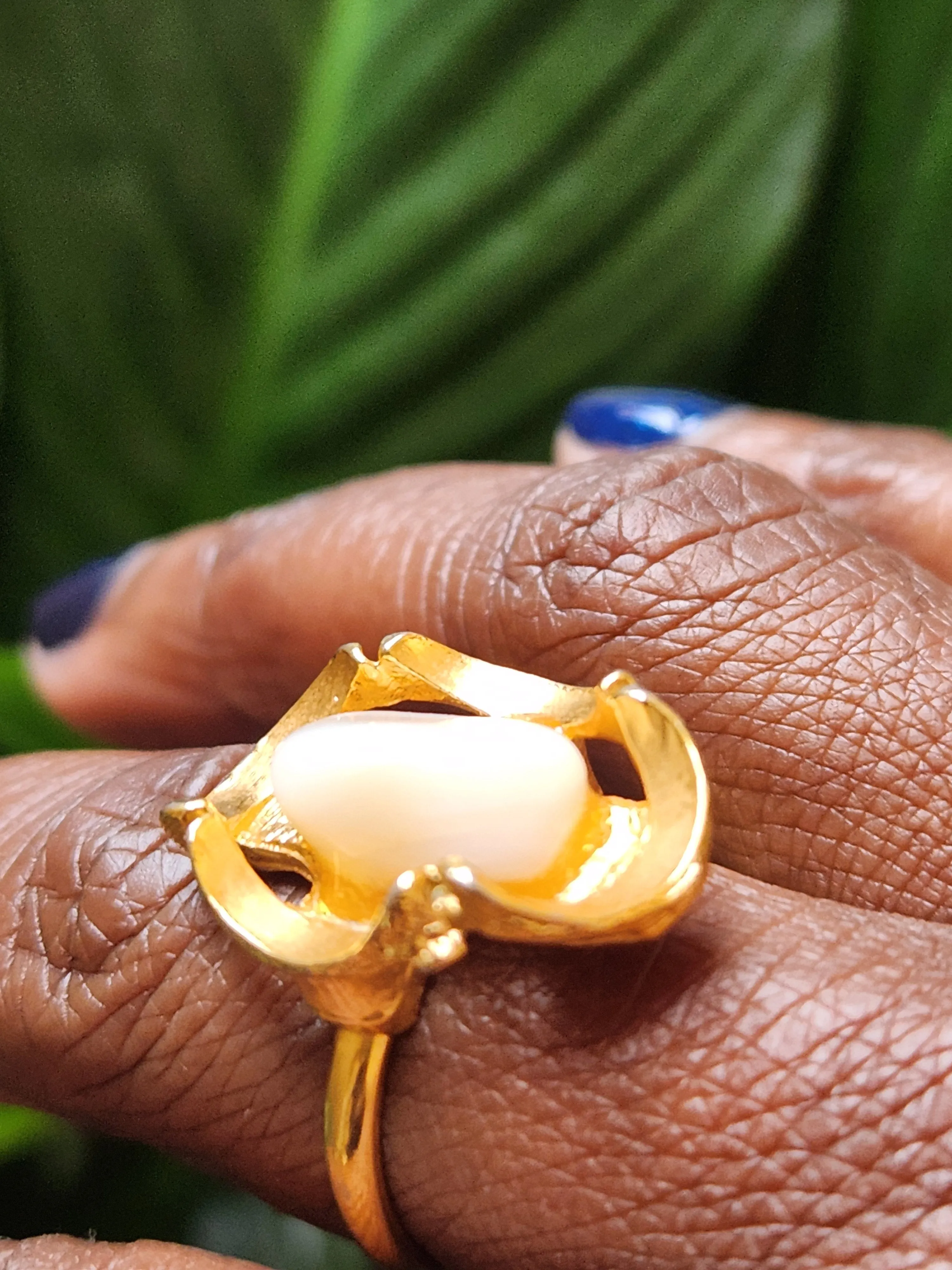 Carnelian White Ring