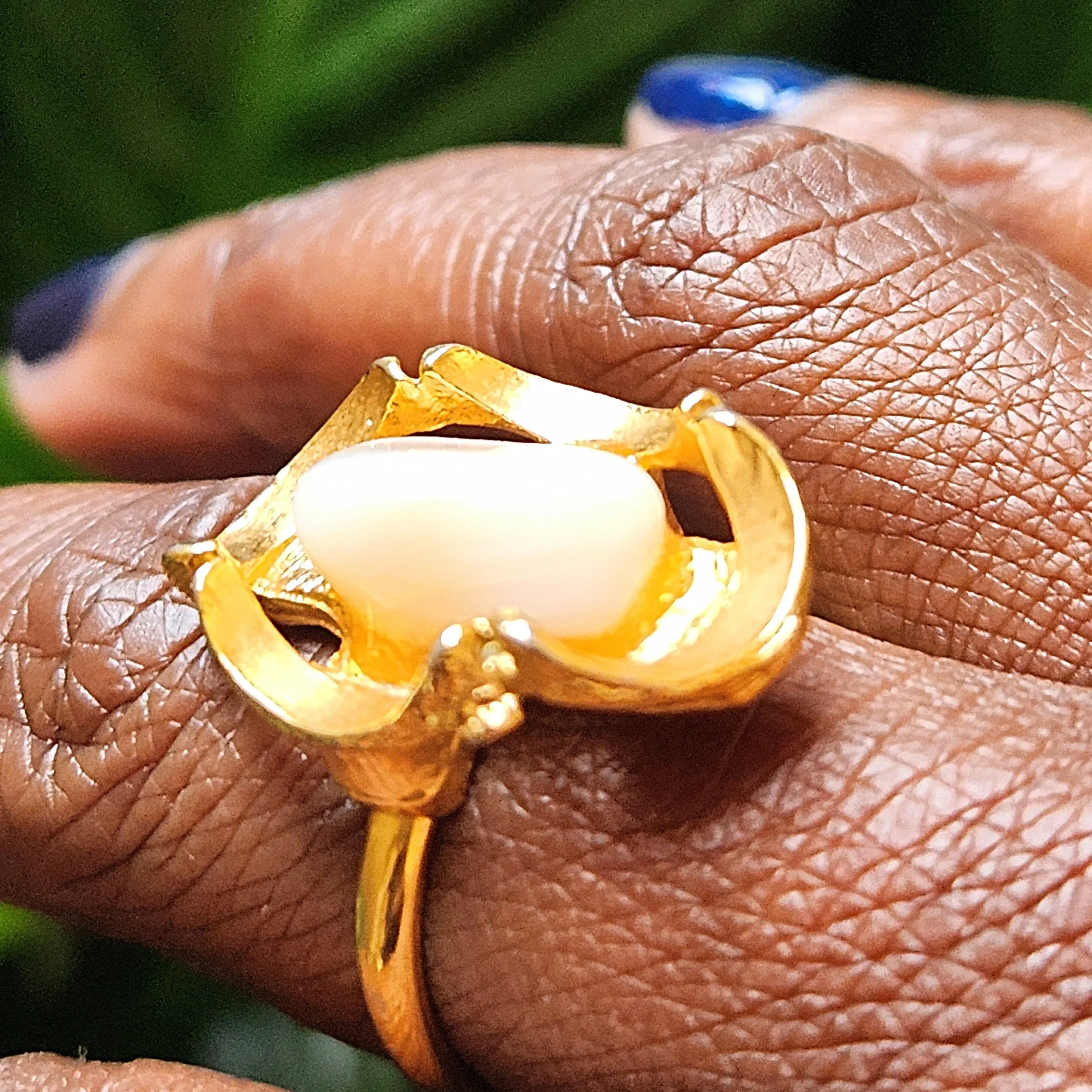 Carnelian White Ring