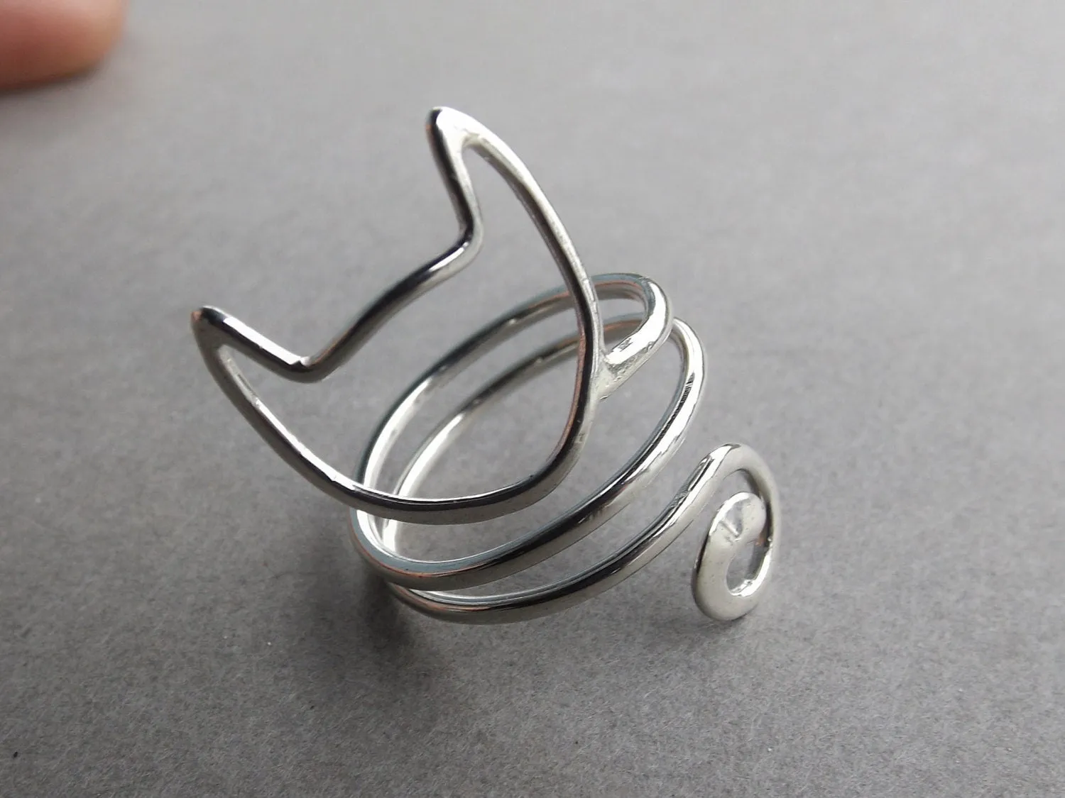 Cat Ring, Sterling Cat Ring, Cat Lady Ring, Cat Jewelry, Unique Cat Ring, Modern Cat Ring, Minimalist Cat Jewelry, Cats,Kitty Ring,Halloween