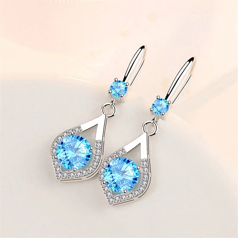 Charm Zircon Stone Wedding Earrings