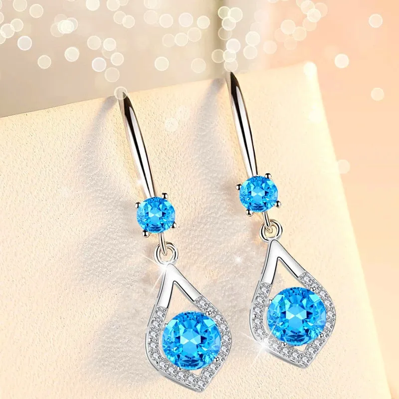 Charm Zircon Stone Wedding Earrings