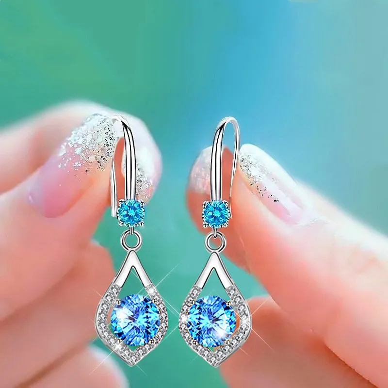 Charm Zircon Stone Wedding Earrings