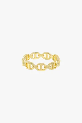 Chunky chain ring gold plated