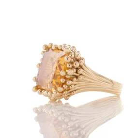 Citrine Gold Flow Ring