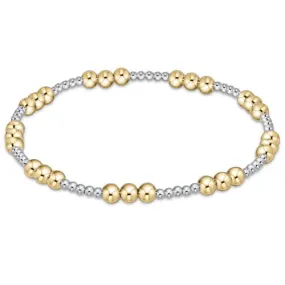 classic joy pattern 4mm bead bracelet - mixed metal by enewton