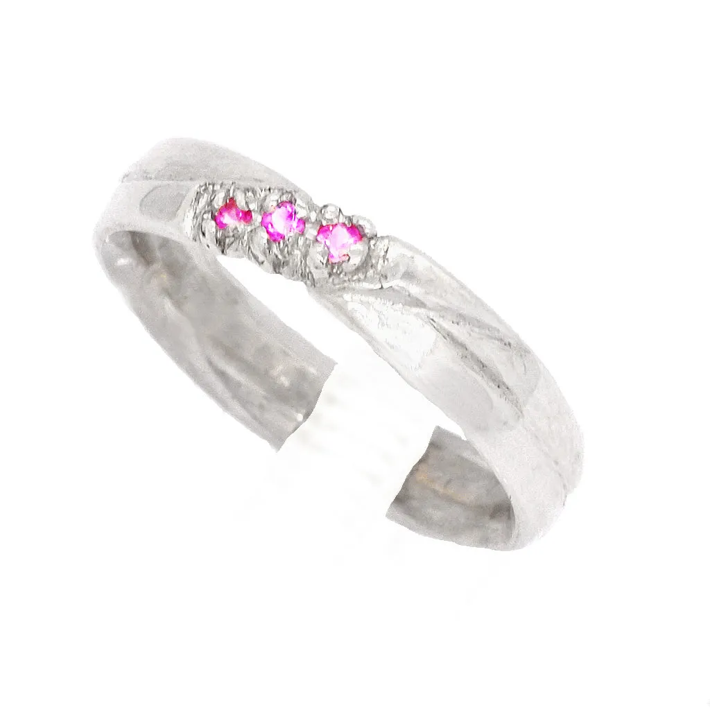 Criss Cross Pink Sapphire Ring (size 8 1/2)