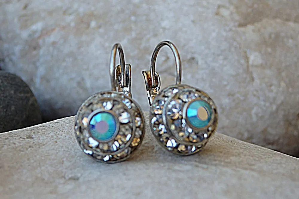 Crystal Drop Earrings.