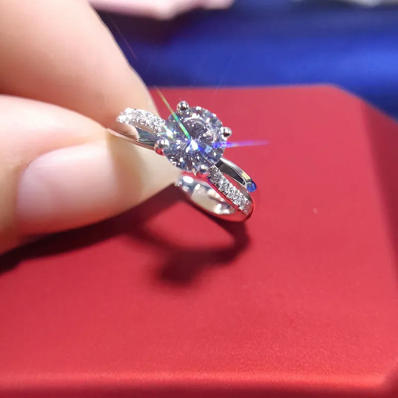 Custom 1 Carat Moissanite Diamond Vintage Ring