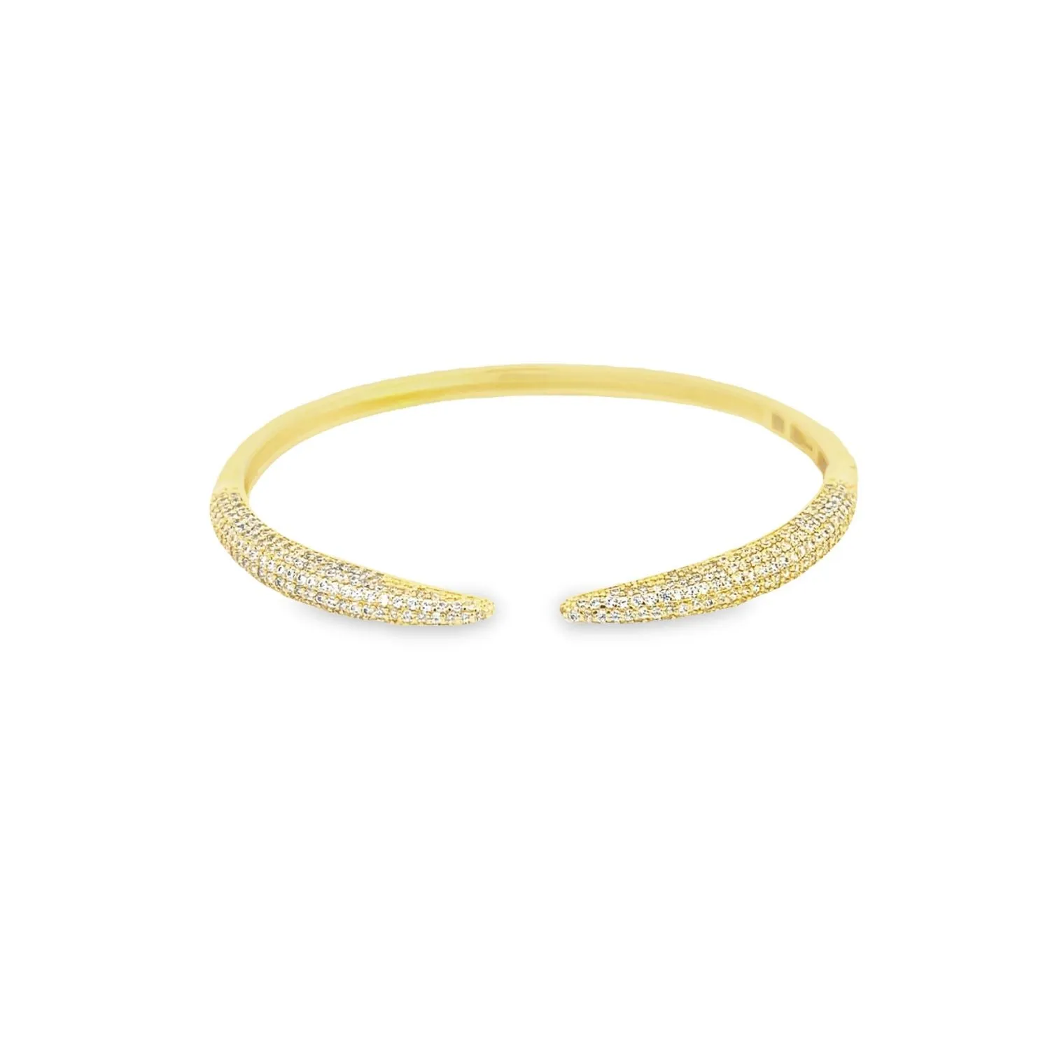 CZ Claw Paved Stone Bangle Bracelet (B89)