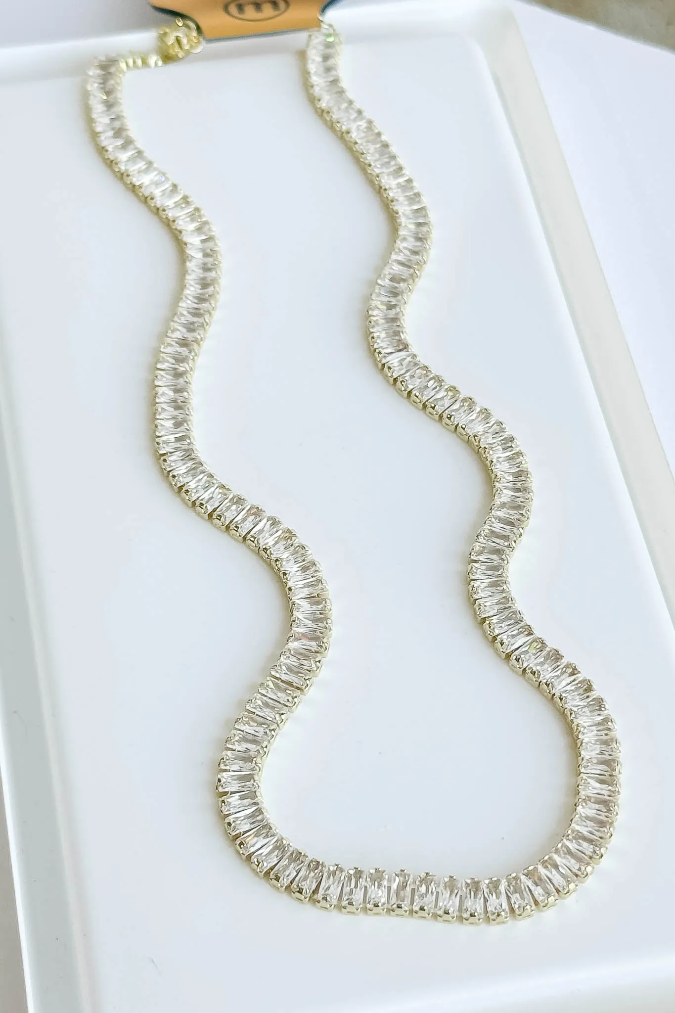 CZ Gold  Tennis Chain Necklace