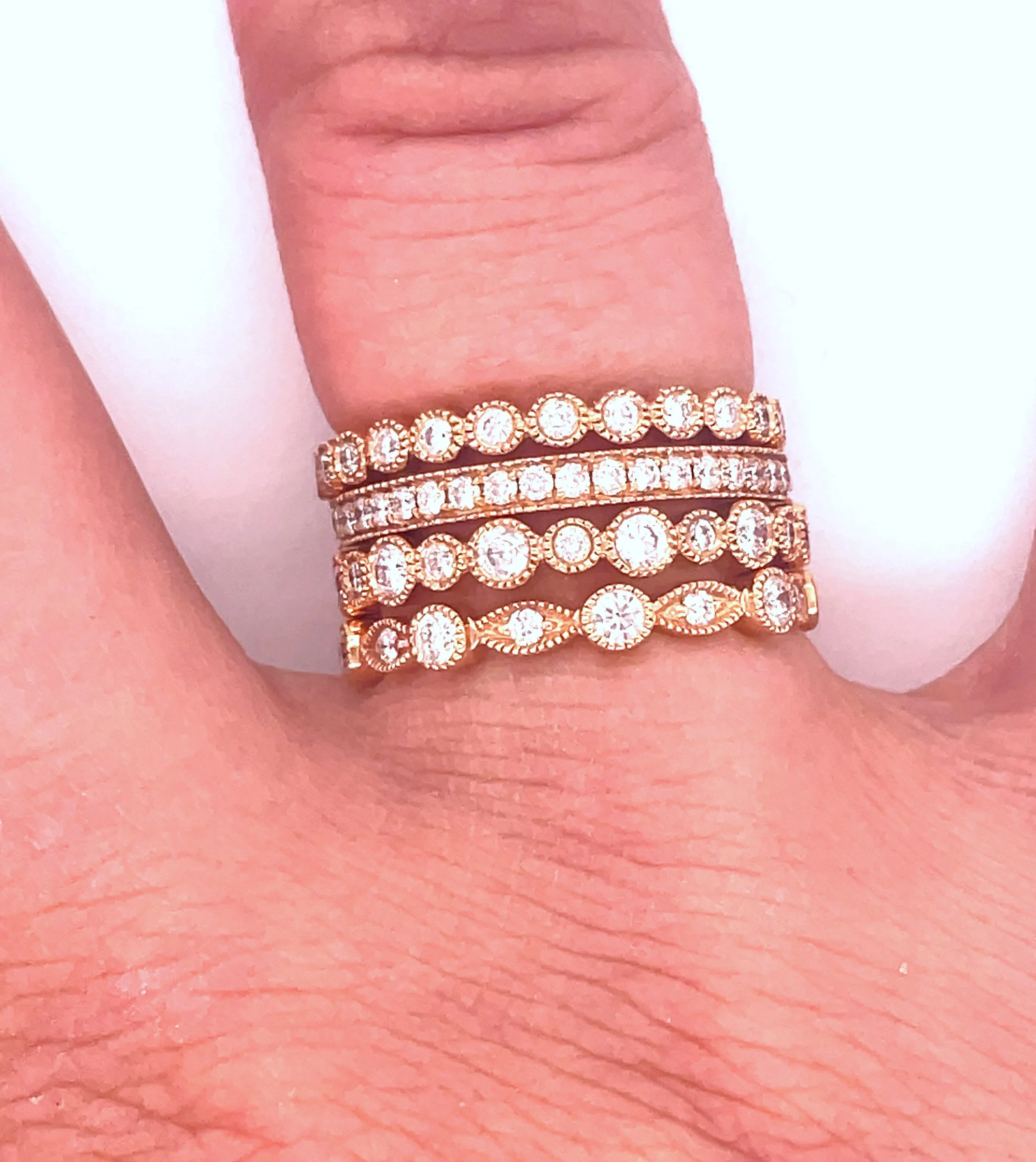 Diamond Band Stacking Set