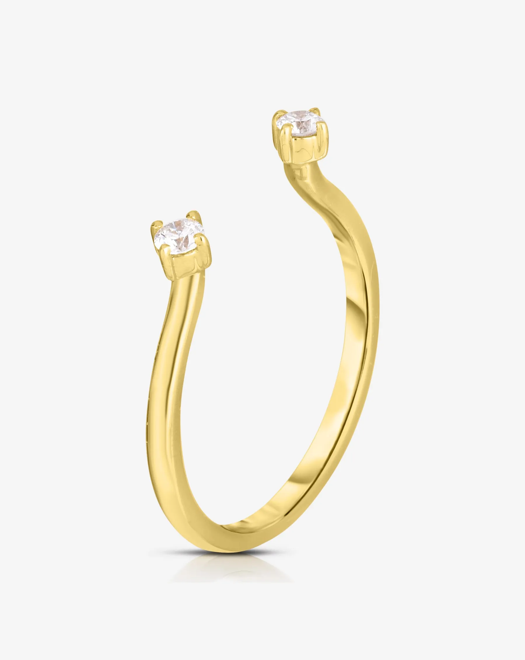 Diamond Duo Open Ring