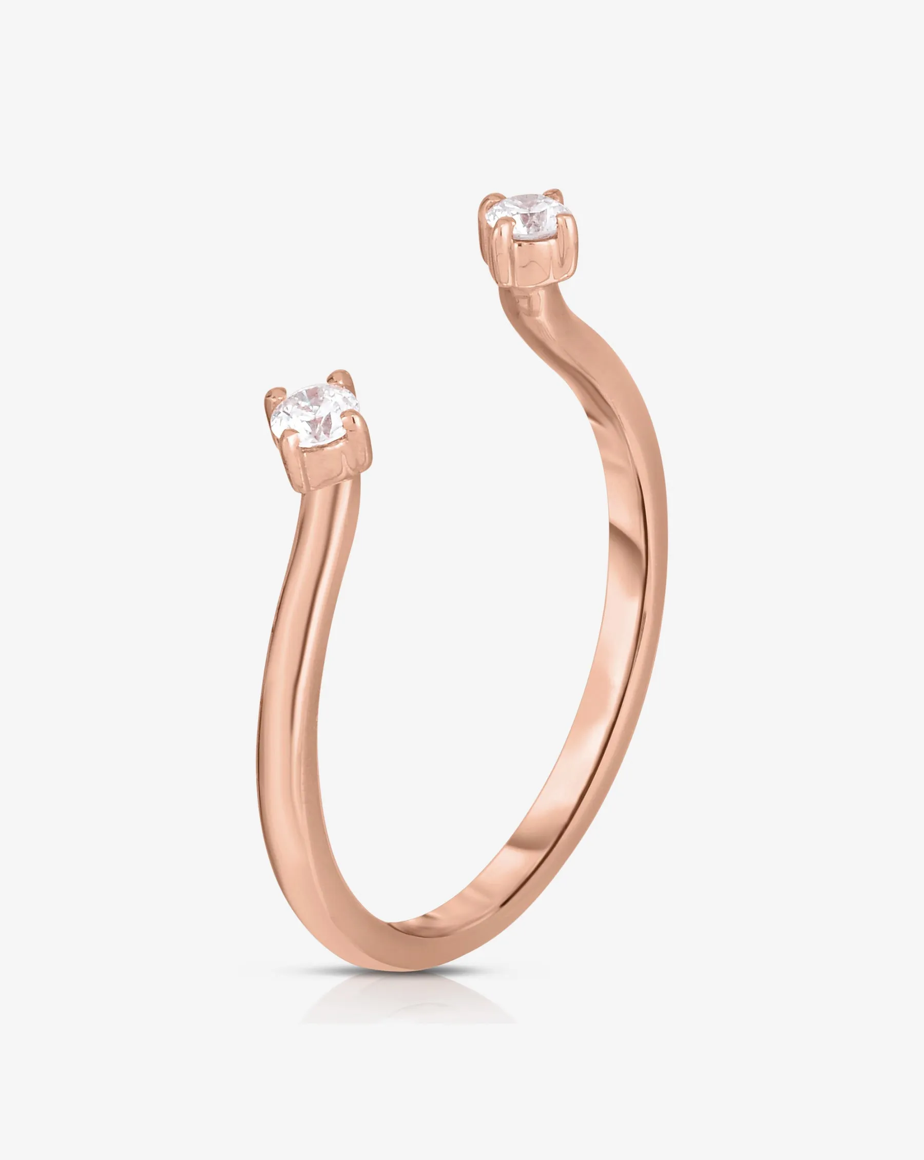 Diamond Duo Open Ring