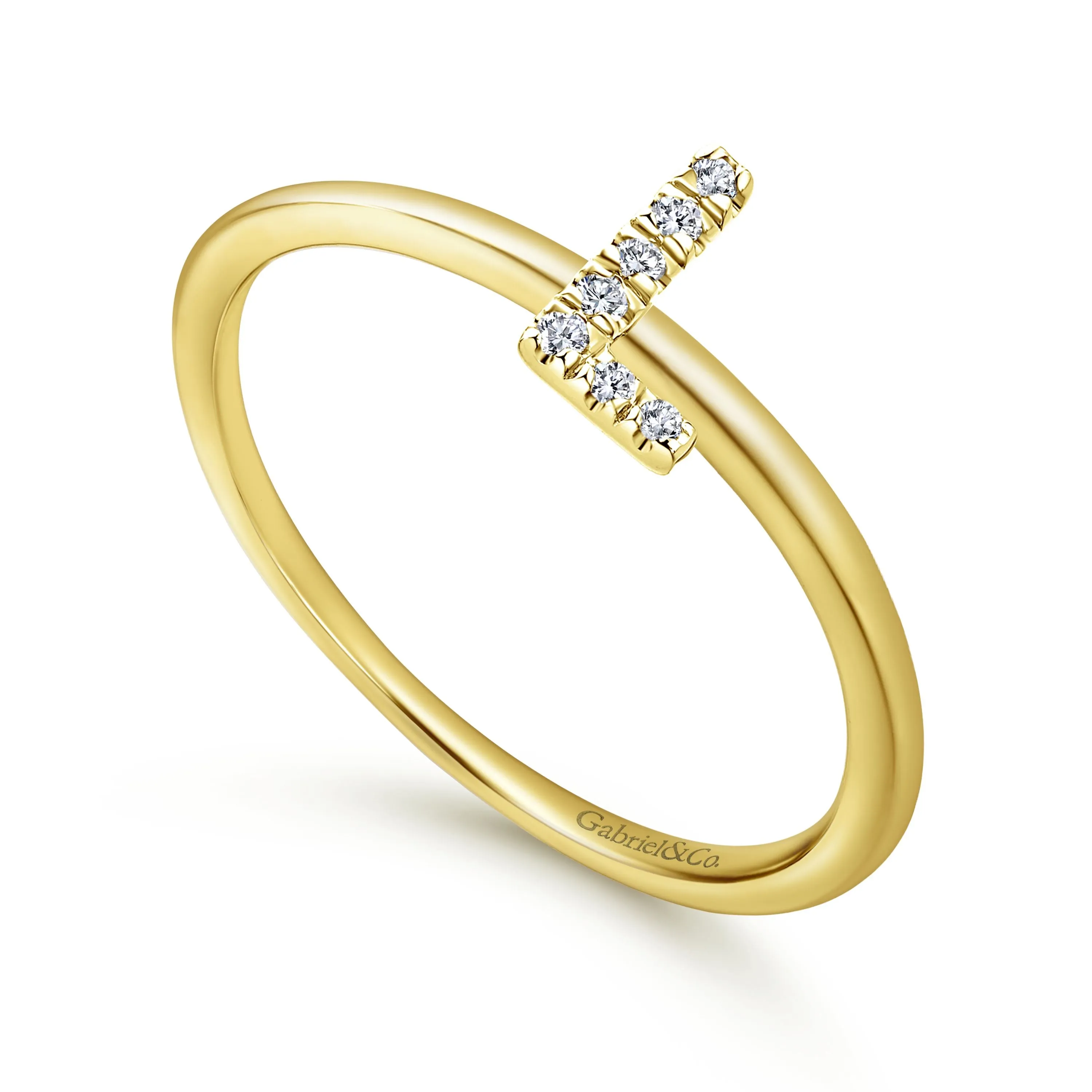 Diamond Initital Stackable Ring