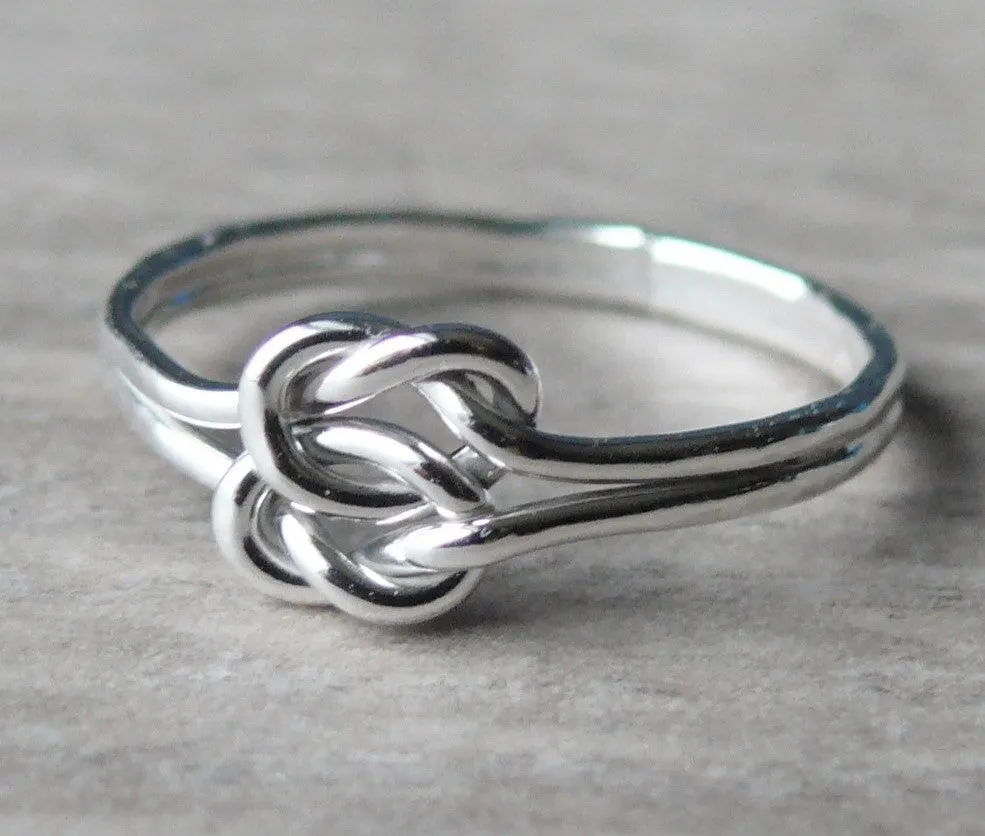 Double love knot ring • Sterling silver ring