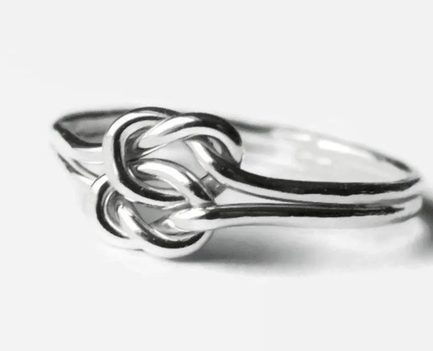 Double love knot ring • Sterling silver ring