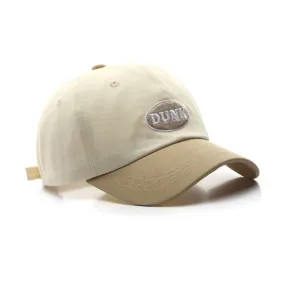 DUNK Embroidery Khaki Adjustable Baseball Cap DUNK刺繡卡其色可調節棒球帽 KCHT2436