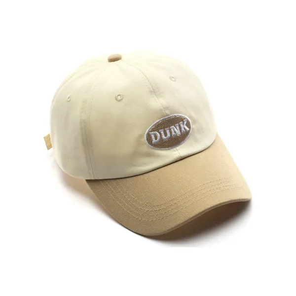 DUNK Embroidery Khaki Adjustable Baseball Cap DUNK刺繡卡其色可調節棒球帽 KCHT2436