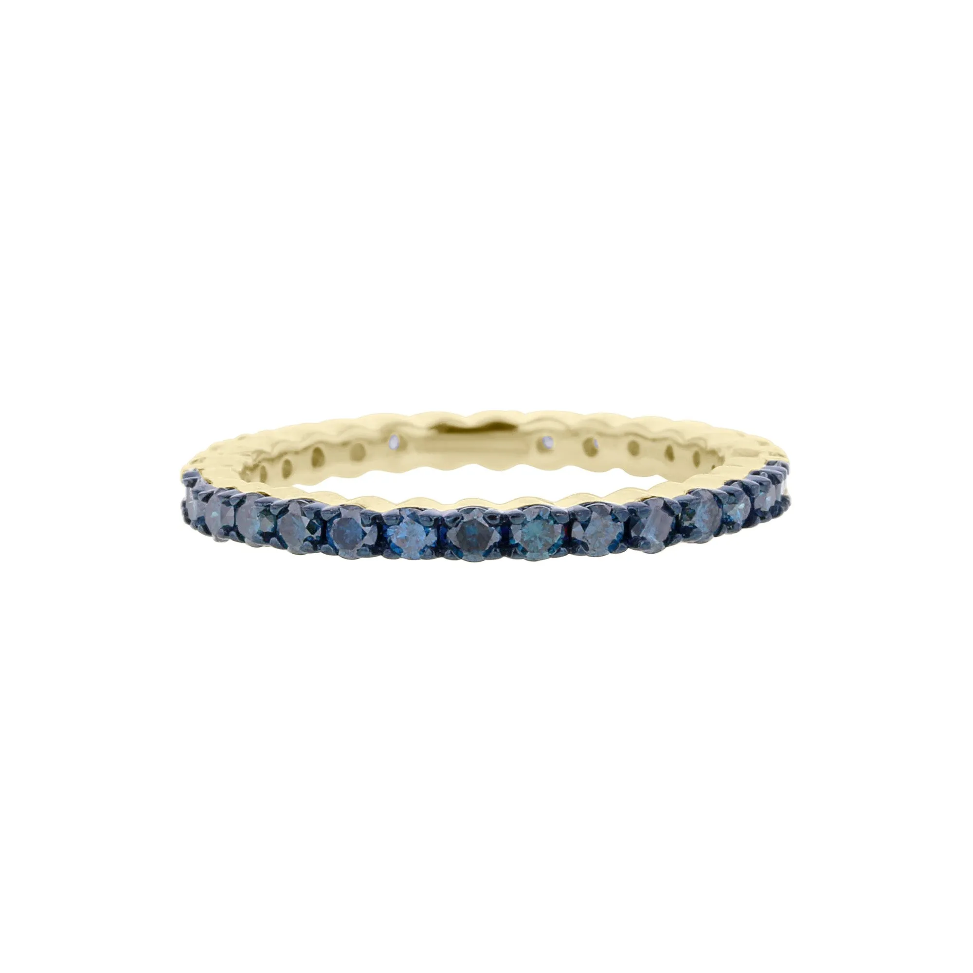 Duo Blue and White Eternity Diamond Ring