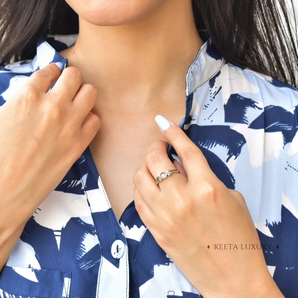 Earth's Radiance - Moonstone Ring