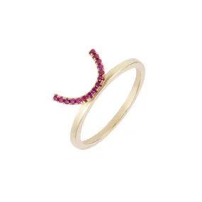 ELEMENTS Ruby Crescent Ring