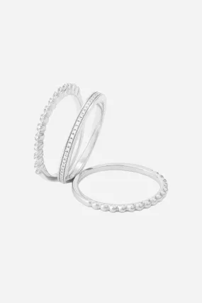 Ella Stein Diamonds & Bubbles of Gold Stackable Ring in Sterling Silver - Size 8