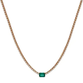 Emerald and Diamond Necklace