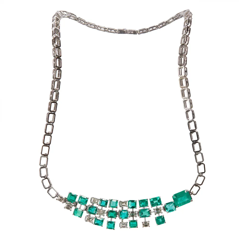 Emerald and Diamond Necklace