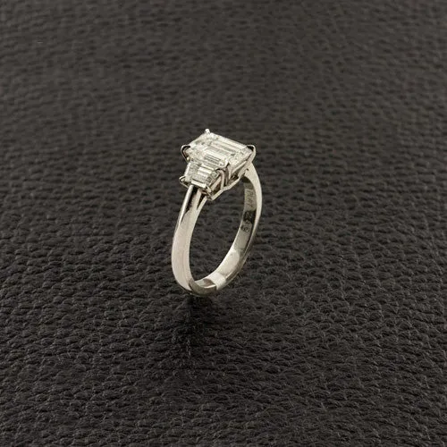 Emerald cut Diamond Engagement Ring