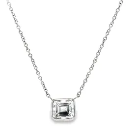 Emerald Cut Diamond Pendant Necklace