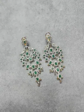 Emerald Green Dangle Earrings