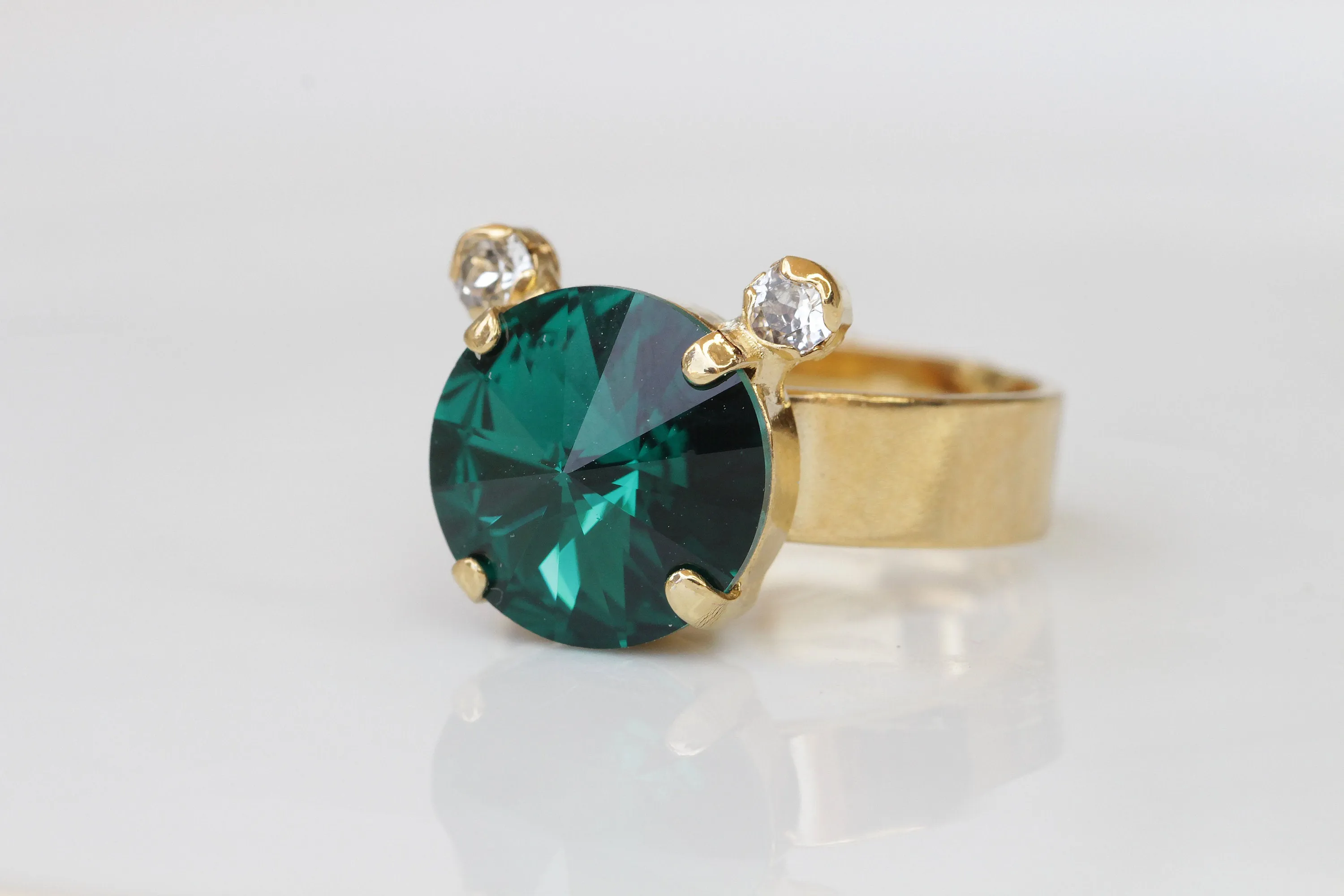 Emerald MOUSE ENGAGEMENT RING