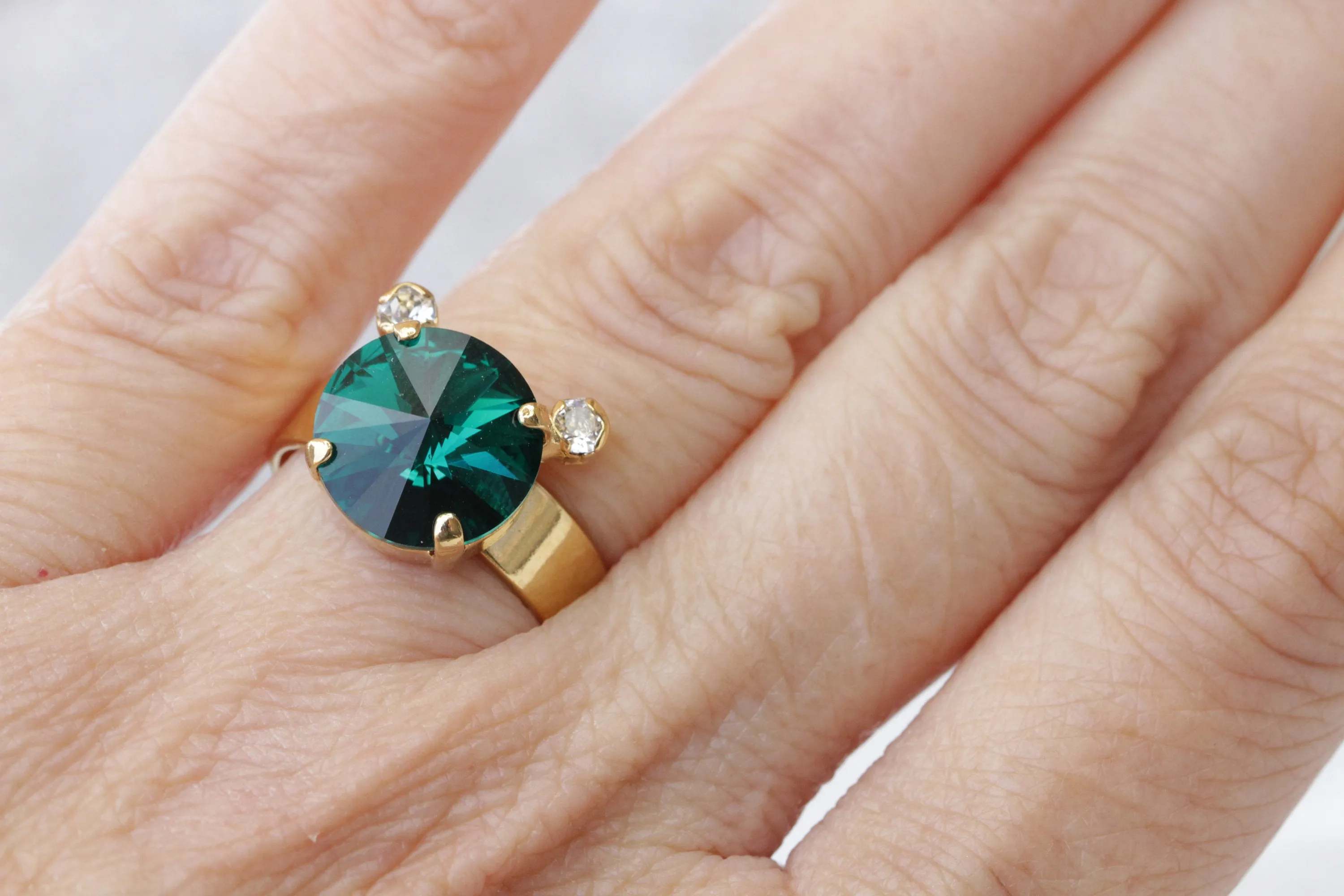 Emerald MOUSE ENGAGEMENT RING