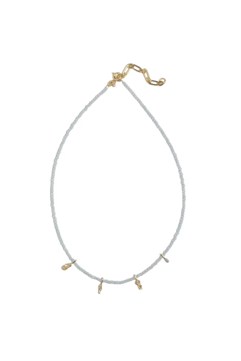 Enamel Copenhagen Bahama Necklace - Aquamarine