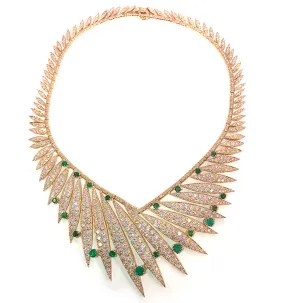 Estate Van Cleef & Arpels Diamond and Emerald Necklace