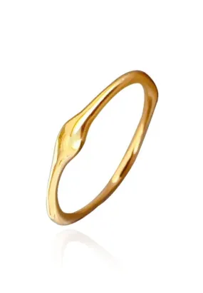 Eyda Minimalist Studded Band Ring